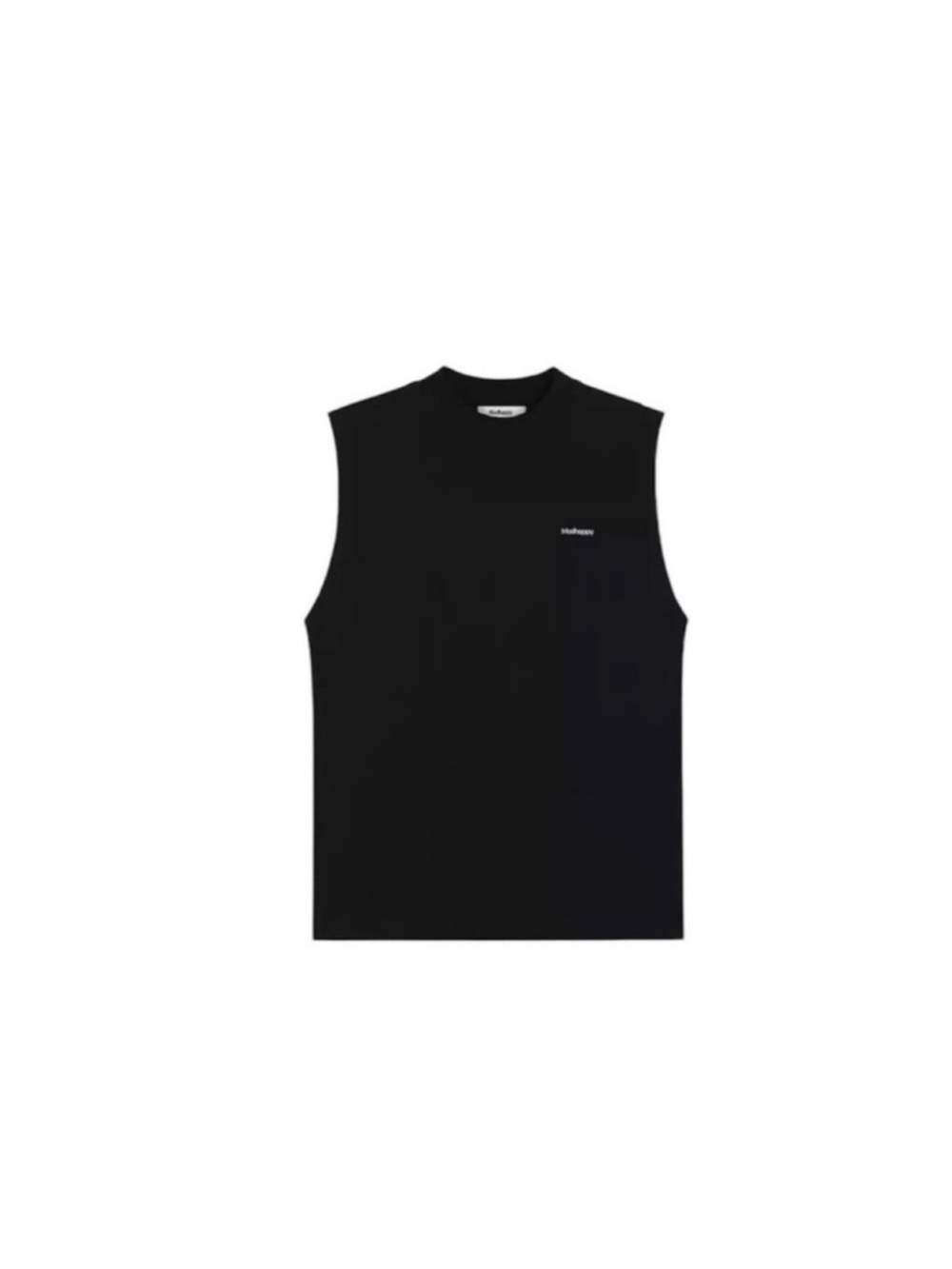 Madhappy mock neck sleeveless black top - small